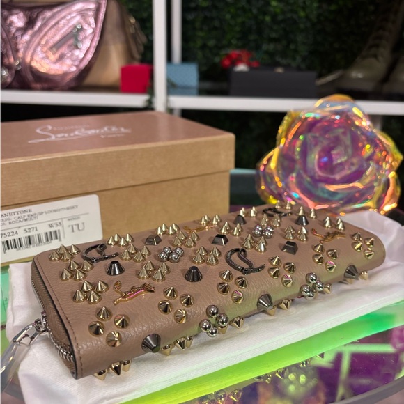 NWT Christian Louboutin Panettone Long Wallet 31752245271 Tan / Brown - Picture 6 of 14